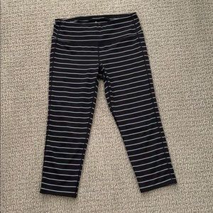 Athleta Cropped Striped Yoga Pants